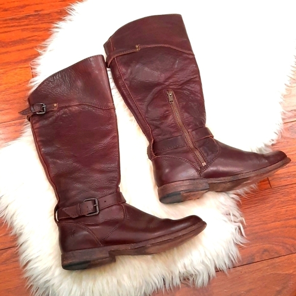 Frye Phillips Riding Brown Leather Boots - Picture 2 of 7